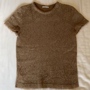 Vintage Prada Short sleeve sweater in neutral tone Italian size 38=US Small